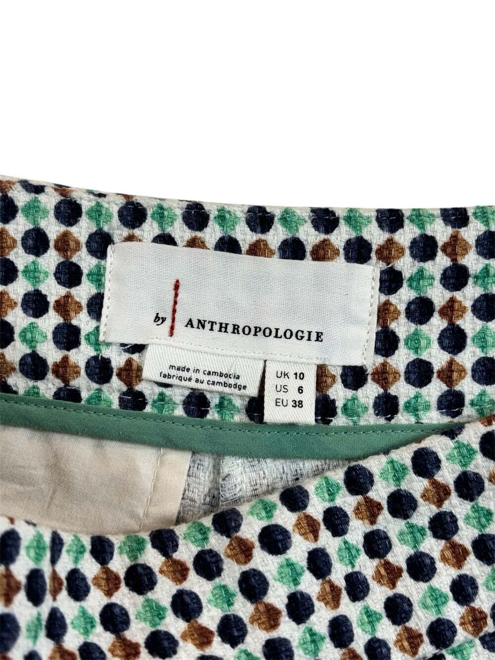 By Anthropologie Georgie Scalloped Hem Spotted Tweed Shorts - Picture 4 of 5